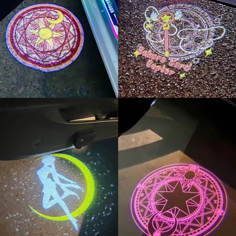 Car Accessories Cute - مصباح ترحيب للسيارة بتصميم سيلور مون،