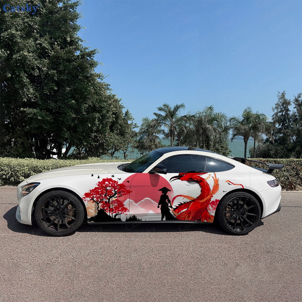 Car Accessories Phoenix - ملصقات جانبية للسيارة بتصميم قتال الفينيق