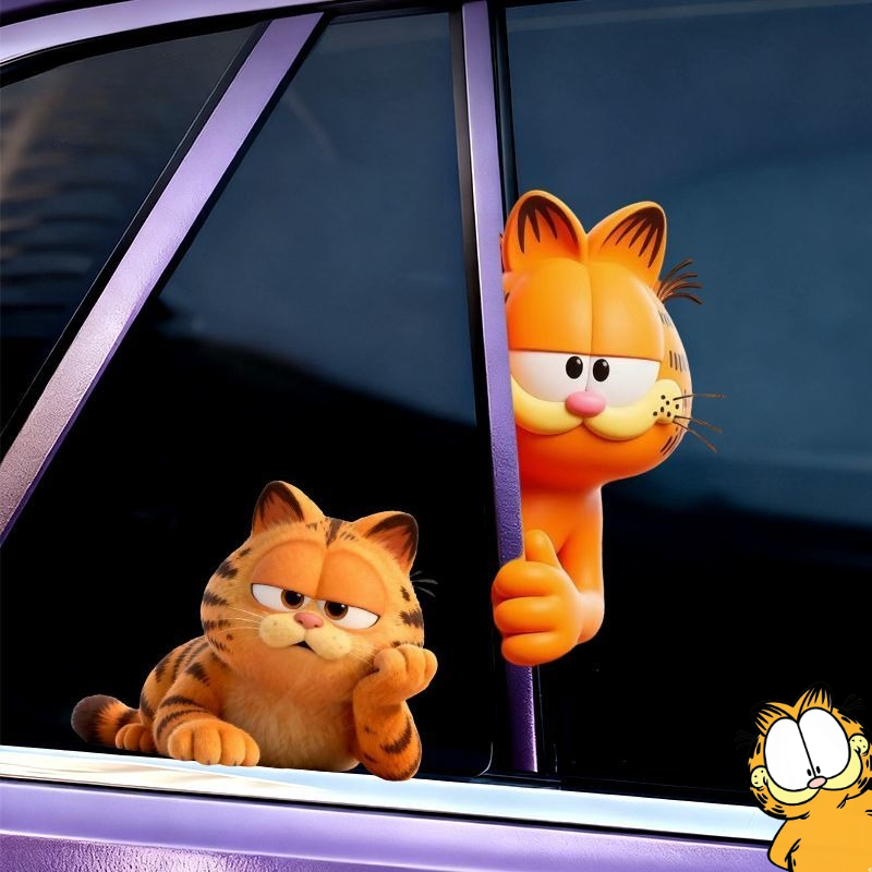 Car Accessories Cute - ملصقات غارفيلد الكرتونية اللطيفة والمضحكة لتزيين