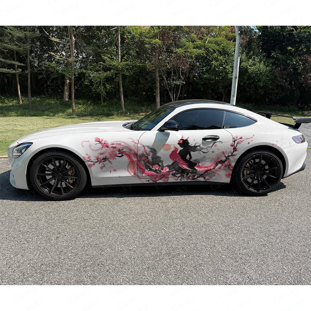 قطعتان من ملصقات السيارة الجان - مراجعة Car Accessories Phoenix وسعره