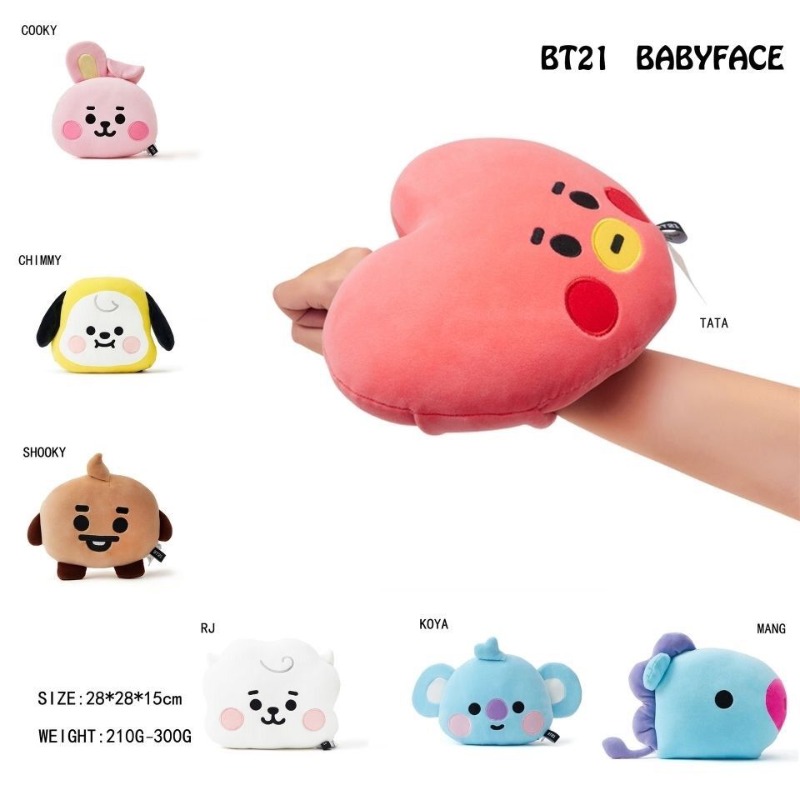 وسادة على شكل وجه شخصية BT21،  - مراجعة Car Accessories Cute وسعره