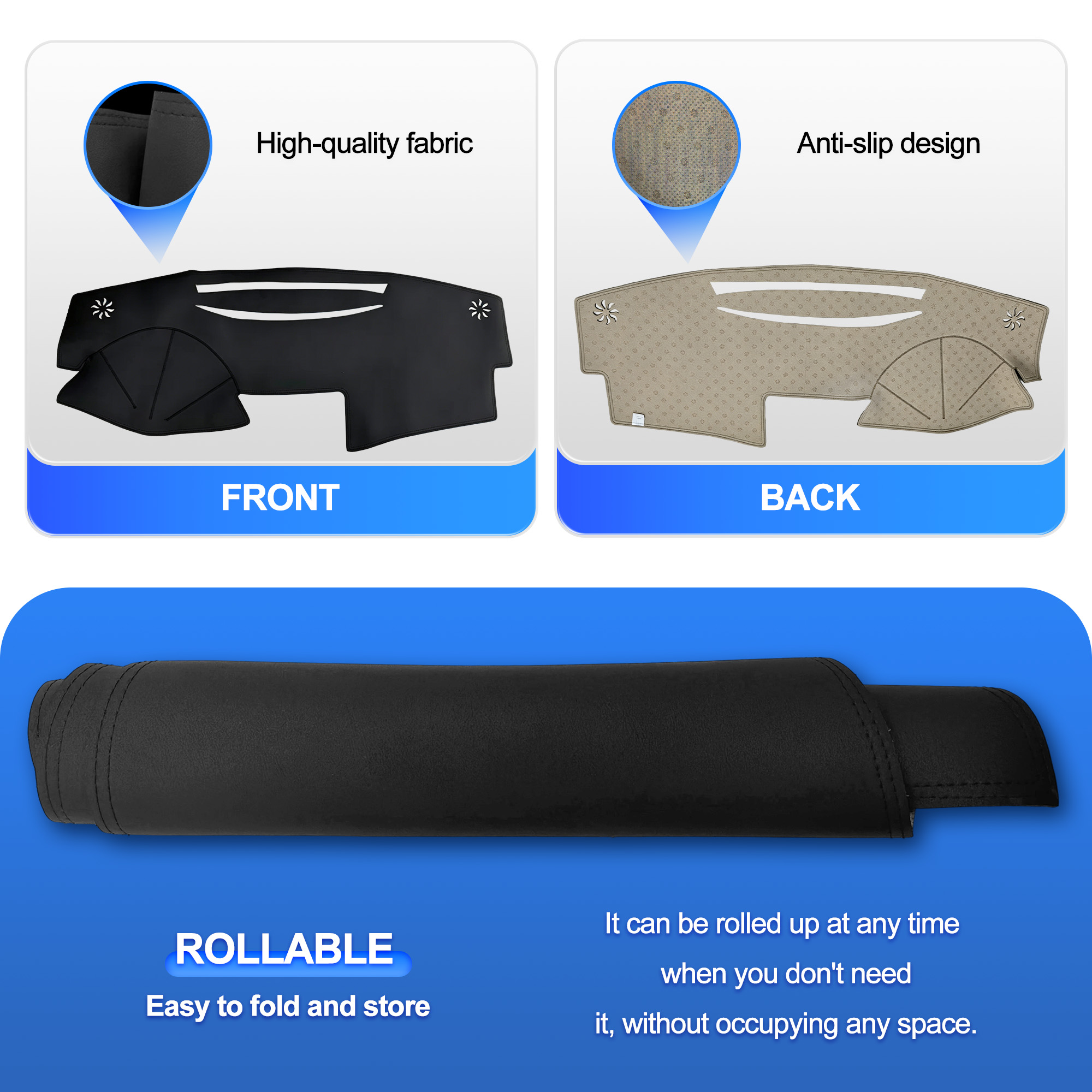 غطاء لوحة القيادة للسيارة - وا - مراجعة Car Anti-Slip Dashboard Mat وسعره