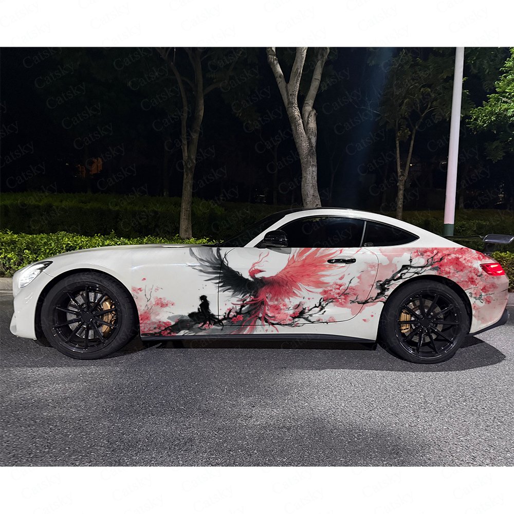 قطعتان من ملصقات السيارة الجان - مراجعة Car Accessories Phoenix وسعره