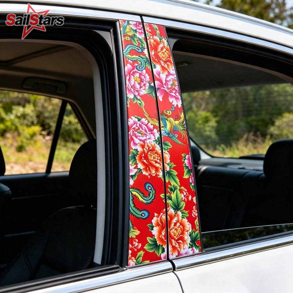 فينيكس ‌   ملصقات بنقوش الزهور - مراجعة Car Accessories Phoenix وسعره