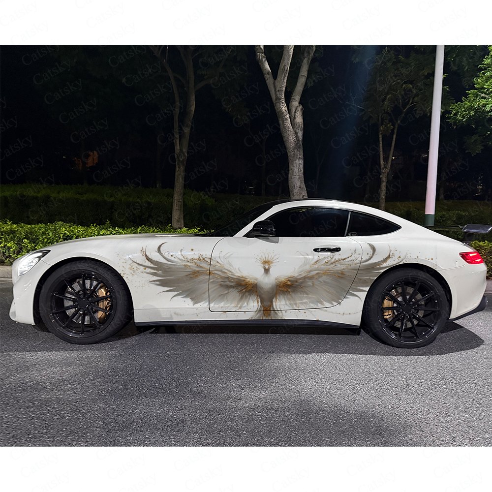 قطعتان من ملصقات السيارة الجان - مراجعة Car Accessories Phoenix وسعره