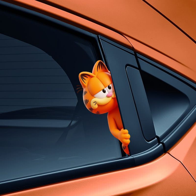 ملصقات غارفيلد الكرتونية اللطي - مراجعة Car Accessories Cute وسعره