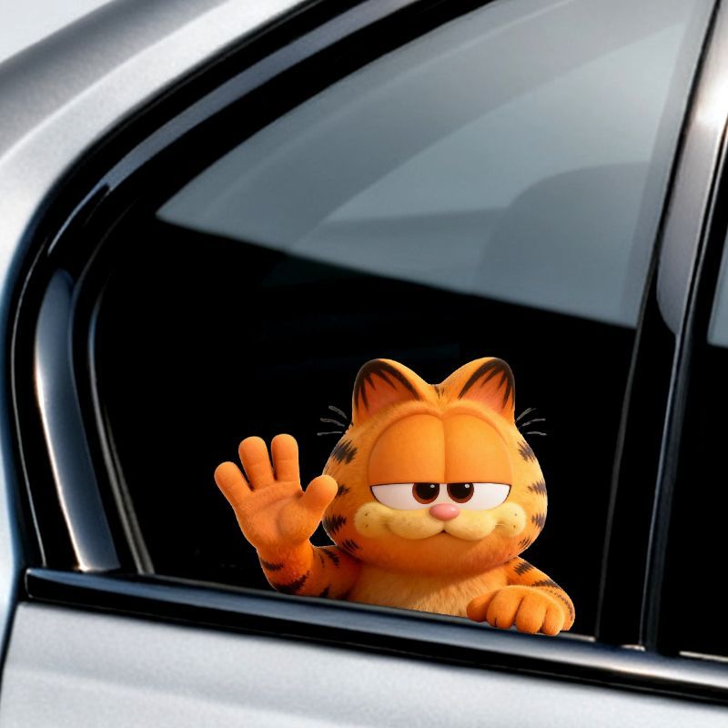 ملصقات غارفيلد الكرتونية اللطي - مراجعة Car Accessories Cute وسعره
