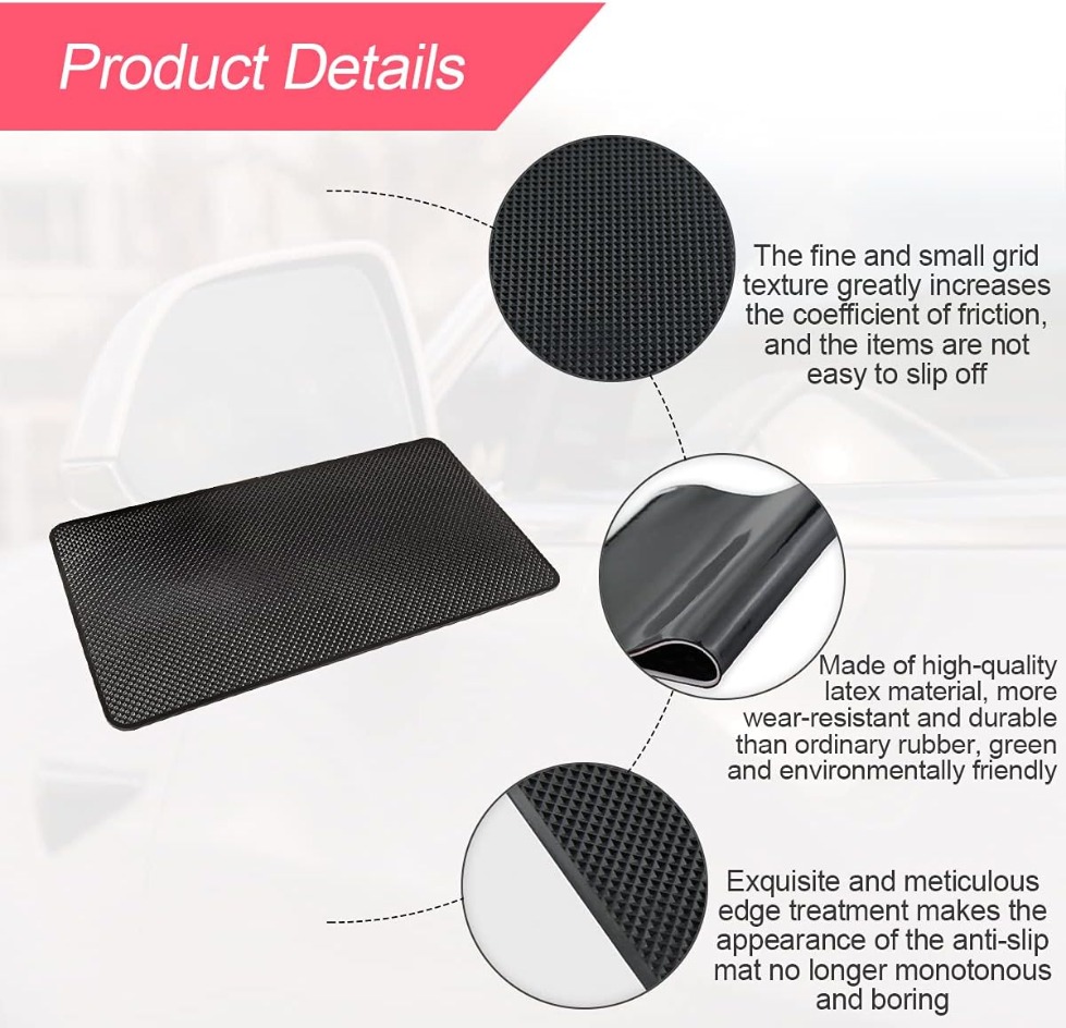 حصيرة مضادة للانزلاق من البي ف - مراجعة Car Anti-Slip Dashboard Mat وسعره