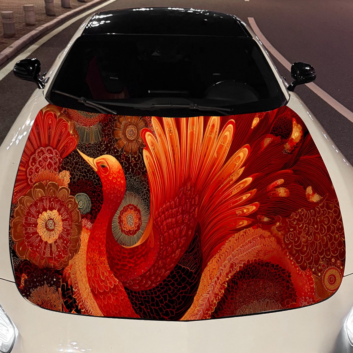 ملصق غطاء محرك السيارة باللون  - مراجعة Car Accessories Phoenix وسعره