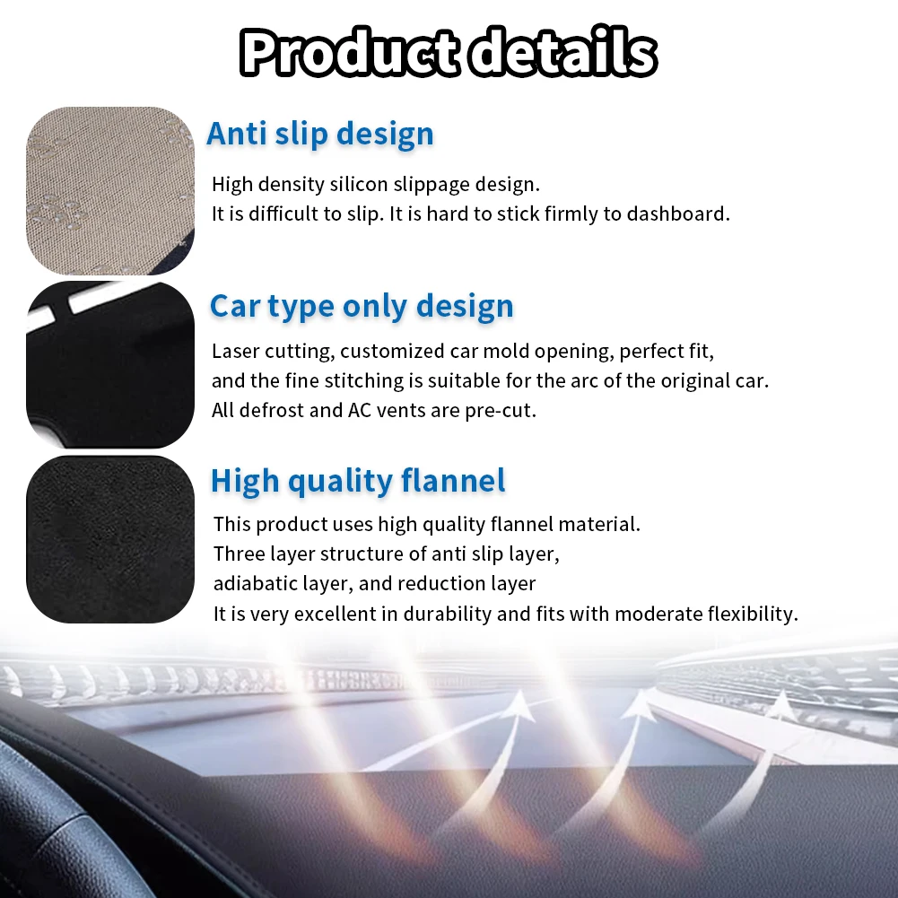 لفورد موستانج 2024 2025 2026 ا - مراجعة Car Anti-Slip Dashboard Mat وسعره
